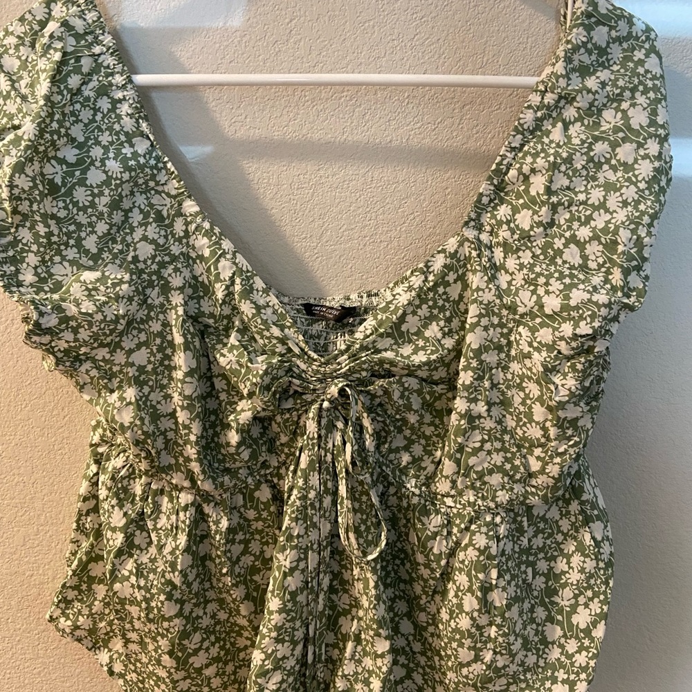 SHEIN Off shoulder shirred Top